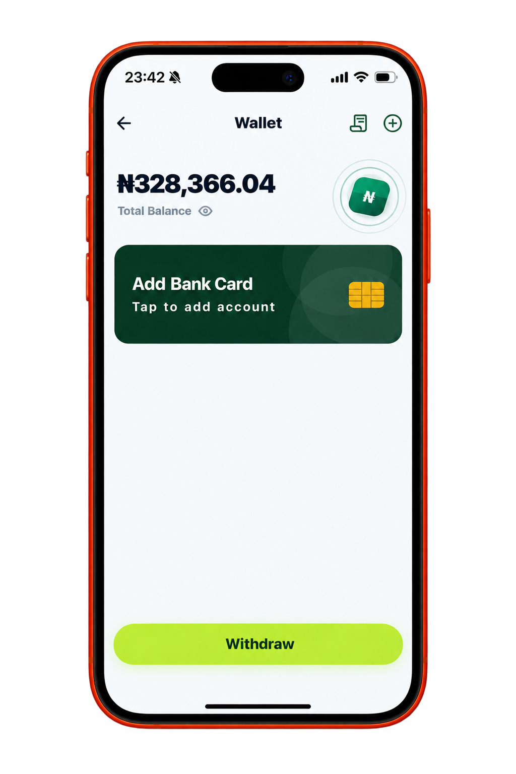 OgaCard wallet balance and payout controls